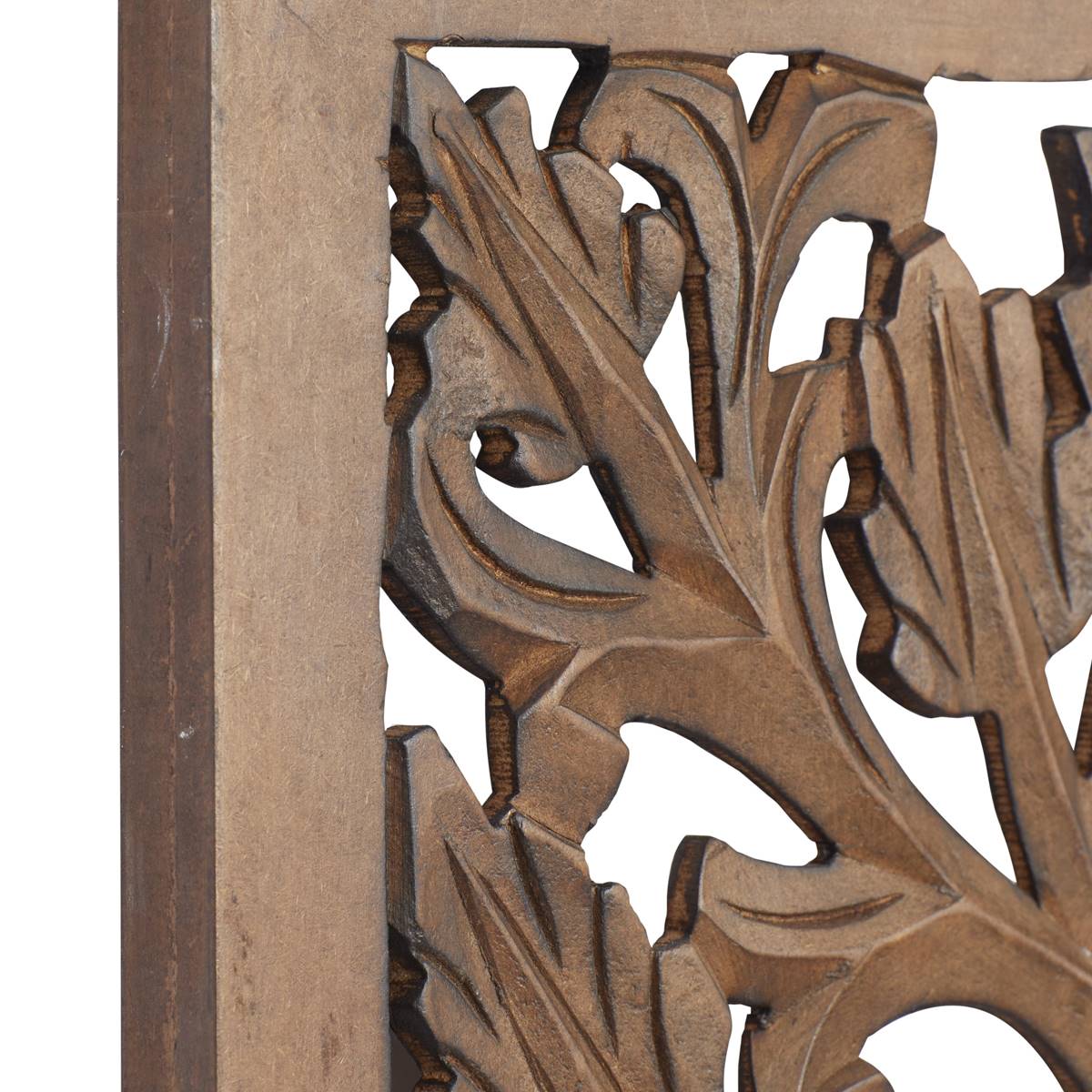 9th & Pike(R) Black Traditional Floral Wood Wall Decor