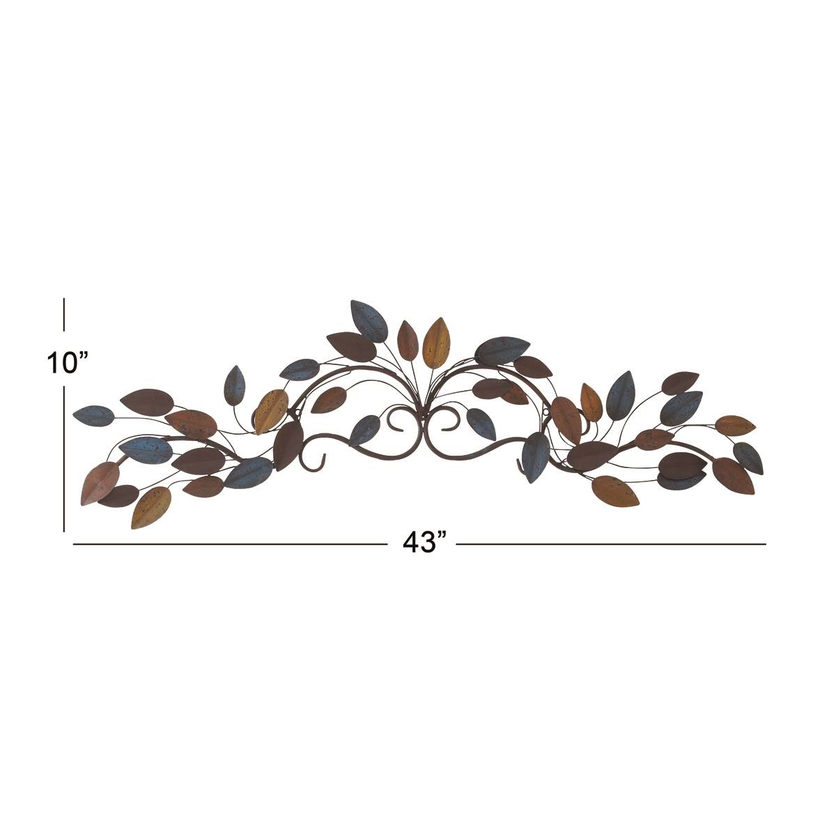 9th & Pike(R) Tree Wall Art With Distressed Leaves Wall Decor