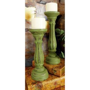 9th & Pike(R) Wooden Pillar Candle Holders Set of 3 alternate view