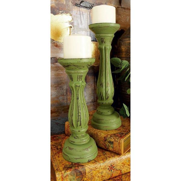 9th & Pike(R) Wooden Pillar Candle Holders Set of 3 alternate view
