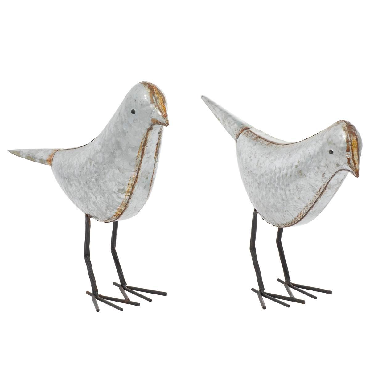 9th & Pike(R) Hammered Metal Bird Sculptures Table Decor - Set of 2 9th & Pike(R) Hammered Metal Bird Sculptures Table Decor - Set of 2
