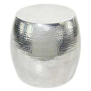 9th & Pike(R) Silver Aluminum Contemporary Accent Table