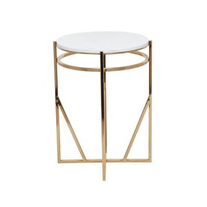 9th & Pike(R) Gold-Tone Metal Contemporary Accent Table alternate view