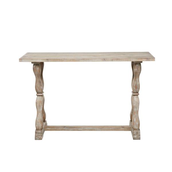 9th & Pike(R) Brown Wood Farmhouse Console Table