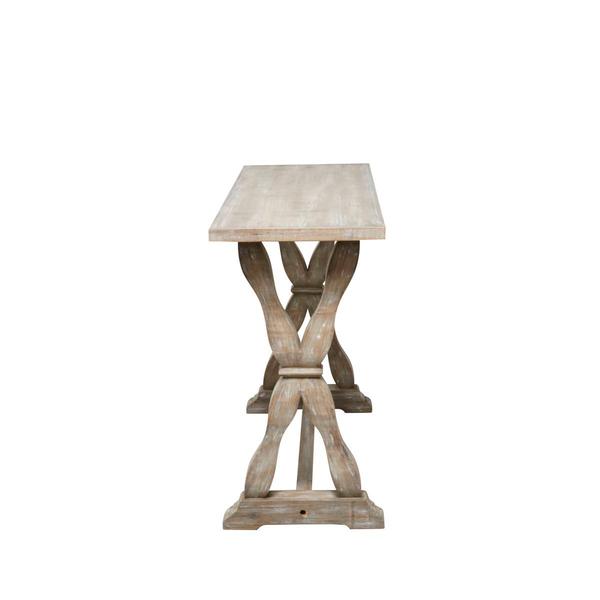 9th & Pike(R) Brown Wood Farmhouse Console Table alternate view