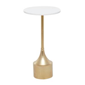 9th & Pike(R) Gold-Tone Metal Contemporary Accent Table