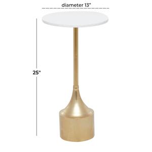 9th & Pike(R) Gold-Tone Metal Contemporary Accent Table alternate view