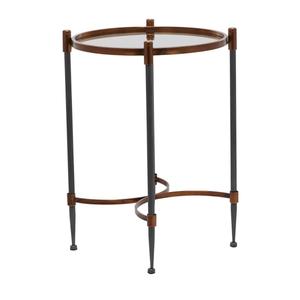 9th & Pike(R) Black Metal Traditional Accent Table alternate view