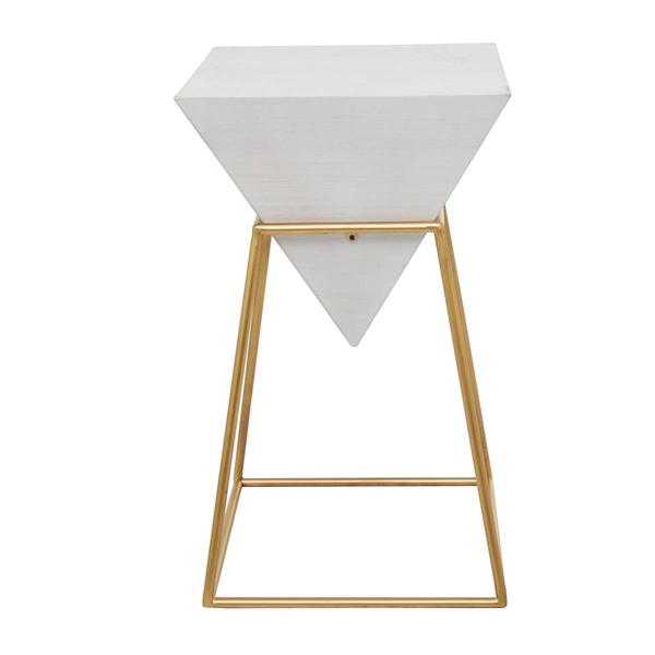 9th & Pike(R) Gold-Tone Metal Modern Accent Table alternate view