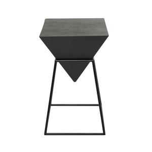 9th & Pike(R) Black Metal Modern Accent Table