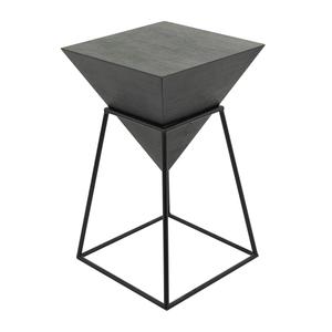 9th & Pike(R) Black Metal Modern Accent Table alternate view