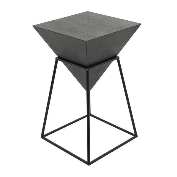 9th & Pike(R) Black Metal Modern Accent Table alternate view