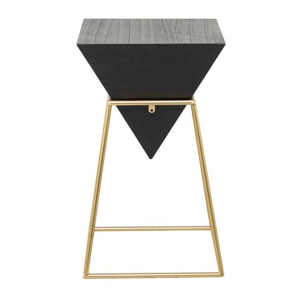 9th & Pike(R) Black Wood Modern Accent Table
