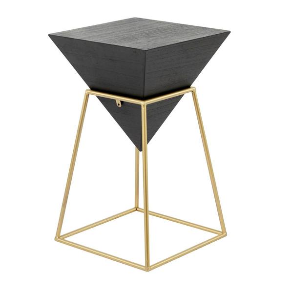 9th & Pike(R) Black Wood Modern Accent Table alternate view