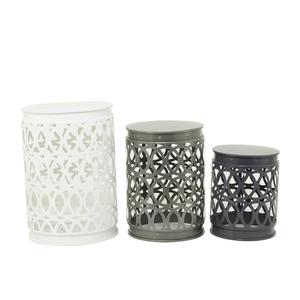 9th & Pike(R) Multi Metal Contemporary Accent Table - Set of 3