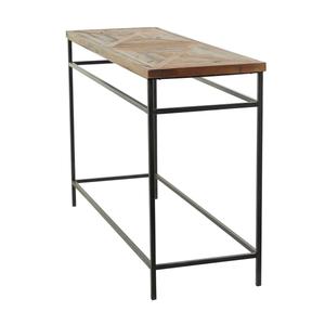 9th & Pike(R) Brown Metal Rustic Console Table alternate view