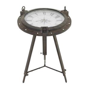 9th & Pike(R) Black Metal Industrial Accent Table alternate view