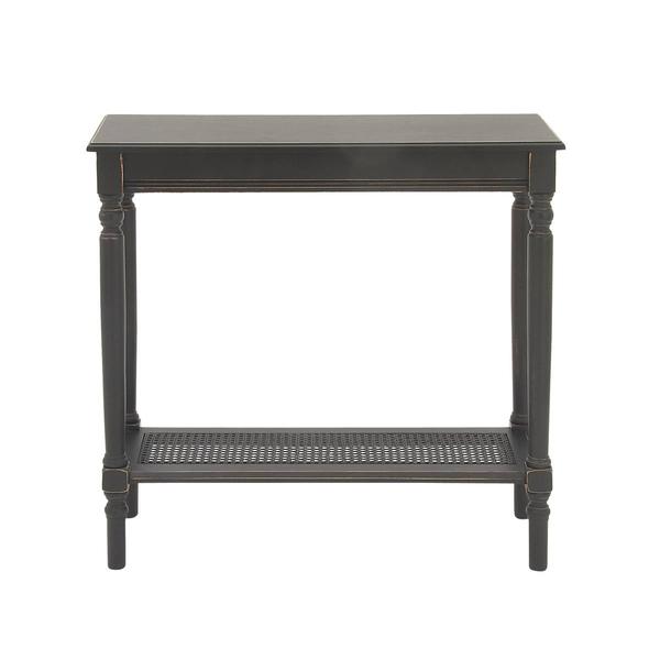 9th & Pike(R) Black Traditional Wood Console Table alternate view