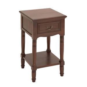 9th & Pike(R) Brown Pine Traditional Accent Table