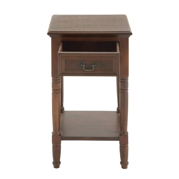 9th & Pike(R) Brown Pine Traditional Accent Table alternate view
