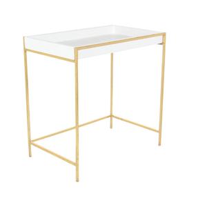 9th & Pike(R) Gold Metal Contemporary Console Table - Set of 2 alternate view