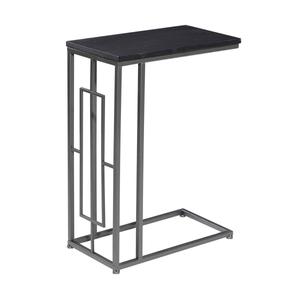 9th & Pike(R) Grey Metal and Wood Contemporary Accent Table