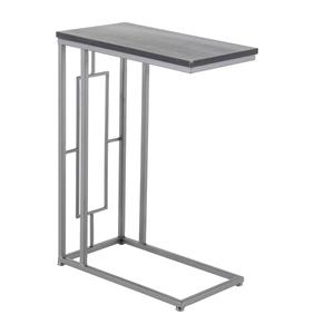 9th & Pike(R) Grey Metal and Wood Contemporary Accent Table alternate view