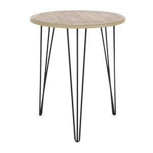 9th & Pike(R) Brown Wood and Metal Modern Accent Table
