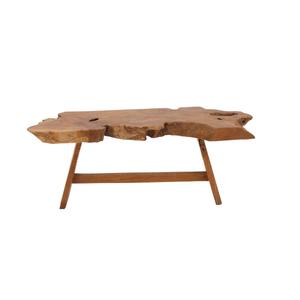 9th & Pike(R) Brown Teak Wood Contemporary Coffee Table