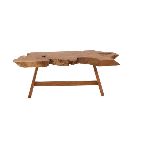 9th & Pike(R) Brown Teak Wood Contemporary Coffee Table