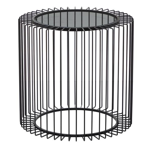 9th & Pike(R) Black Contemporary Metal Accent Table
