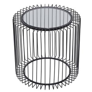 9th & Pike(R) Black Contemporary Metal Accent Table alternate view