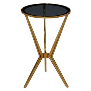 9th & Pike(R) Gold Modern Aluminum Accent Table