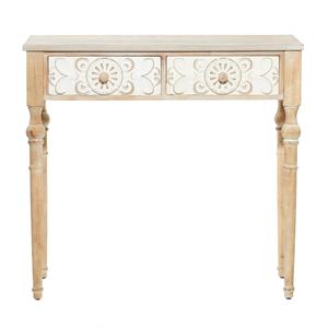 9th & Pike(R) Brown Farmhouse Wood Console Table alternate view