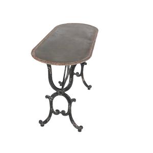 9th & Pike(R) Black Grey Farmhouse Metal Console Table alternate view