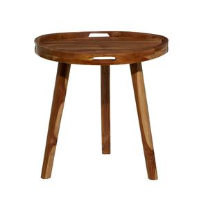 9th & Pike(R) Brown Teak Wood Contemporary Accent Table