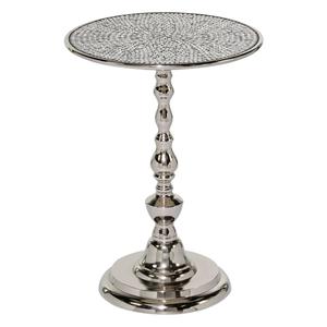 9th & Pike(R) Silver Aluminum Glam Coffee Table