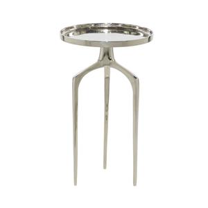 9th & Pike(R) Contemporary Round Silver Aluminum Raised Edge Table
