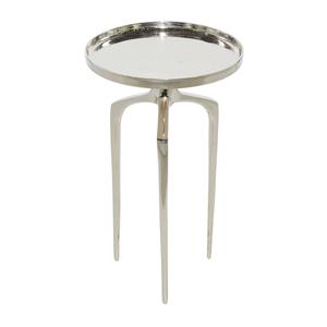 9th & Pike(R) Contemporary Round Silver Aluminum Raised Edge Table alternate view
