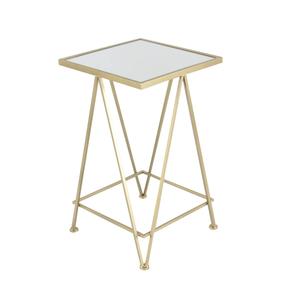 9th & Pike(R) Gold Metal Contemporary Accent Table - Set of 2 alternate view