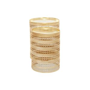 9th & Pike(R) Gold Metal Transitional Cylinder Drum Table-Set of 2 alternate view