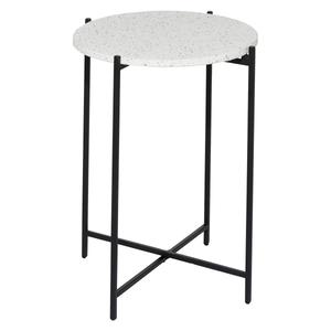 9th & Pike(R) Black Contemporary Terrazzo Accent Table
