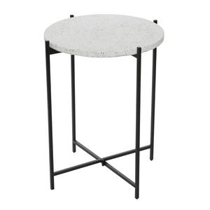 9th & Pike(R) Black Contemporary Terrazzo Accent Table alternate view