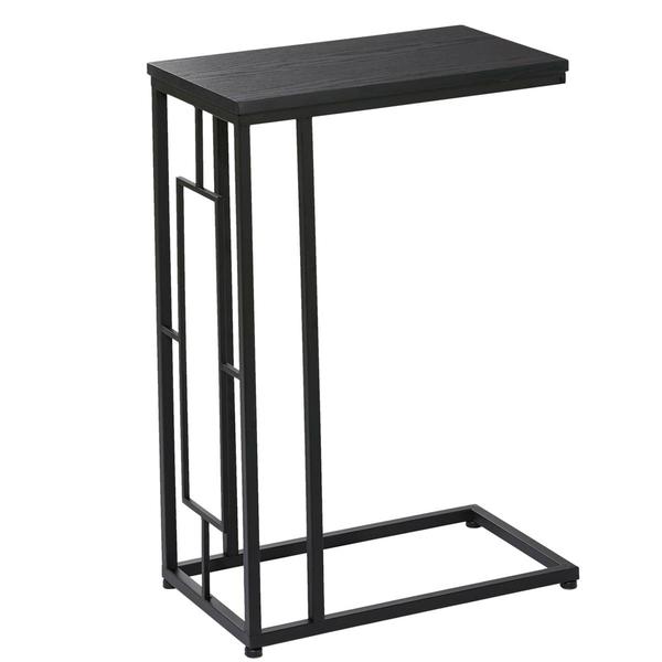 9th & Pike(R) Contemporary Black Metal Accent Table