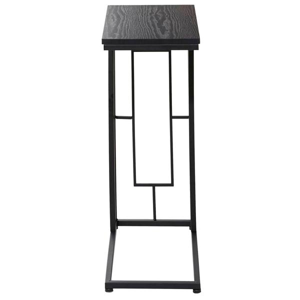 9th & Pike(R) Contemporary Black Metal Accent Table alternate view