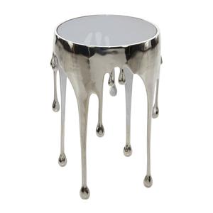 9th & Pike(R) Silver Contemporary Aluminum Accent Table alternate view
