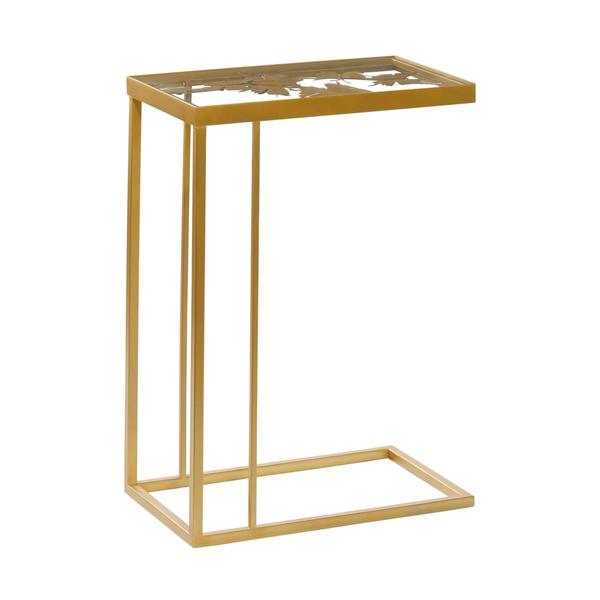 9th & Pike(R) Gold Metal Contemporary Accent Table