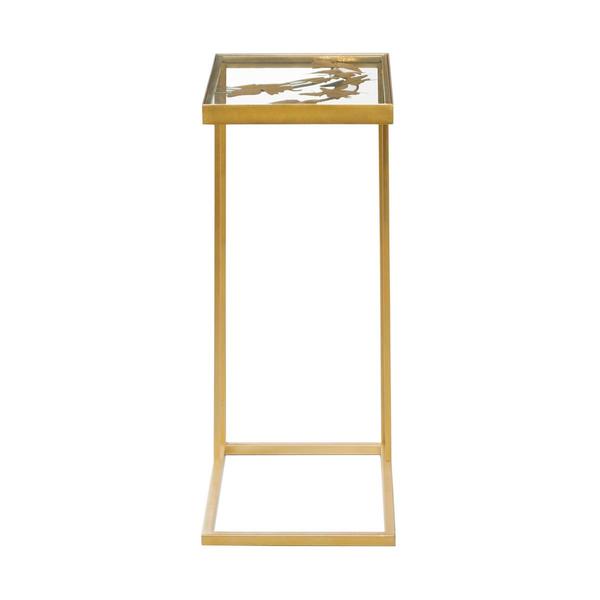 9th & Pike(R) Gold Metal Contemporary Accent Table alternate view