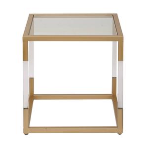 9th & Pike(R) Gold Modern Acrylic Accent Table