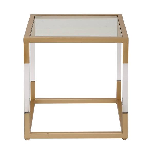 9th & Pike(R) Gold Modern Acrylic Accent Table